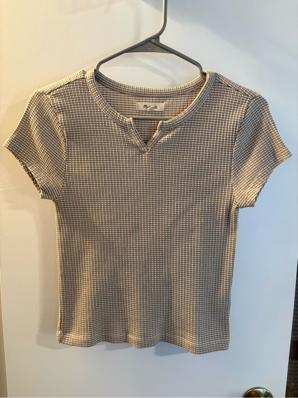 Madewell | Ribbed Split-Neck Tee